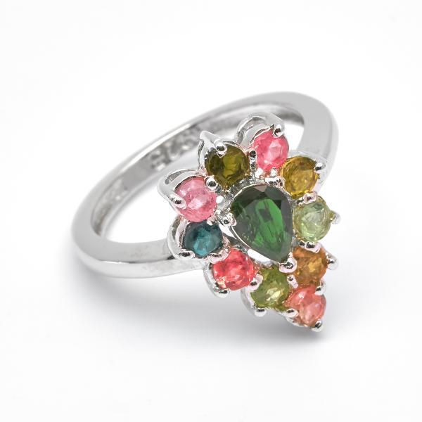 Silver ring tourmaline Bella